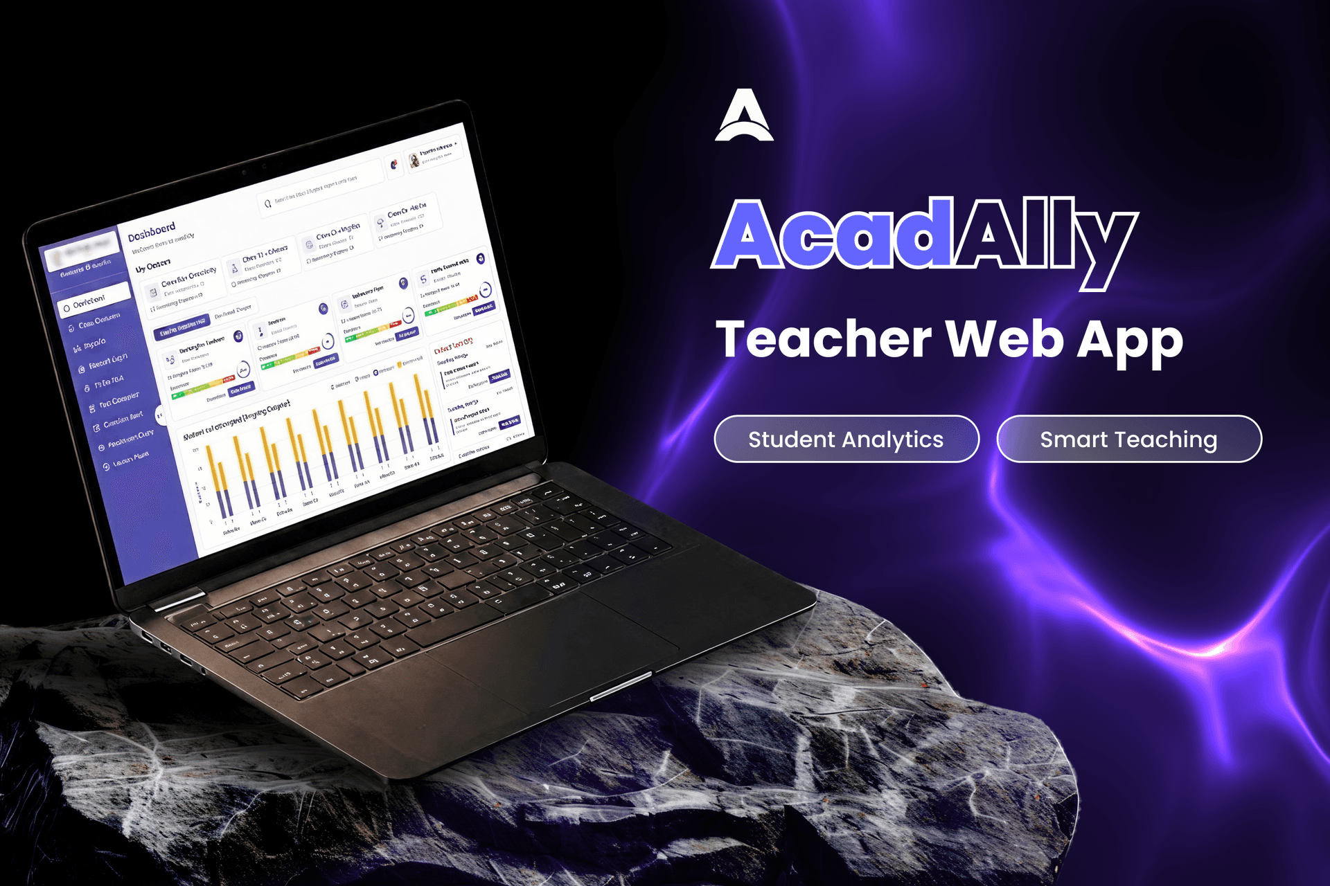Screenshot of Teacher Web Portal, built with HTML, Tailwind CSS, Media Query